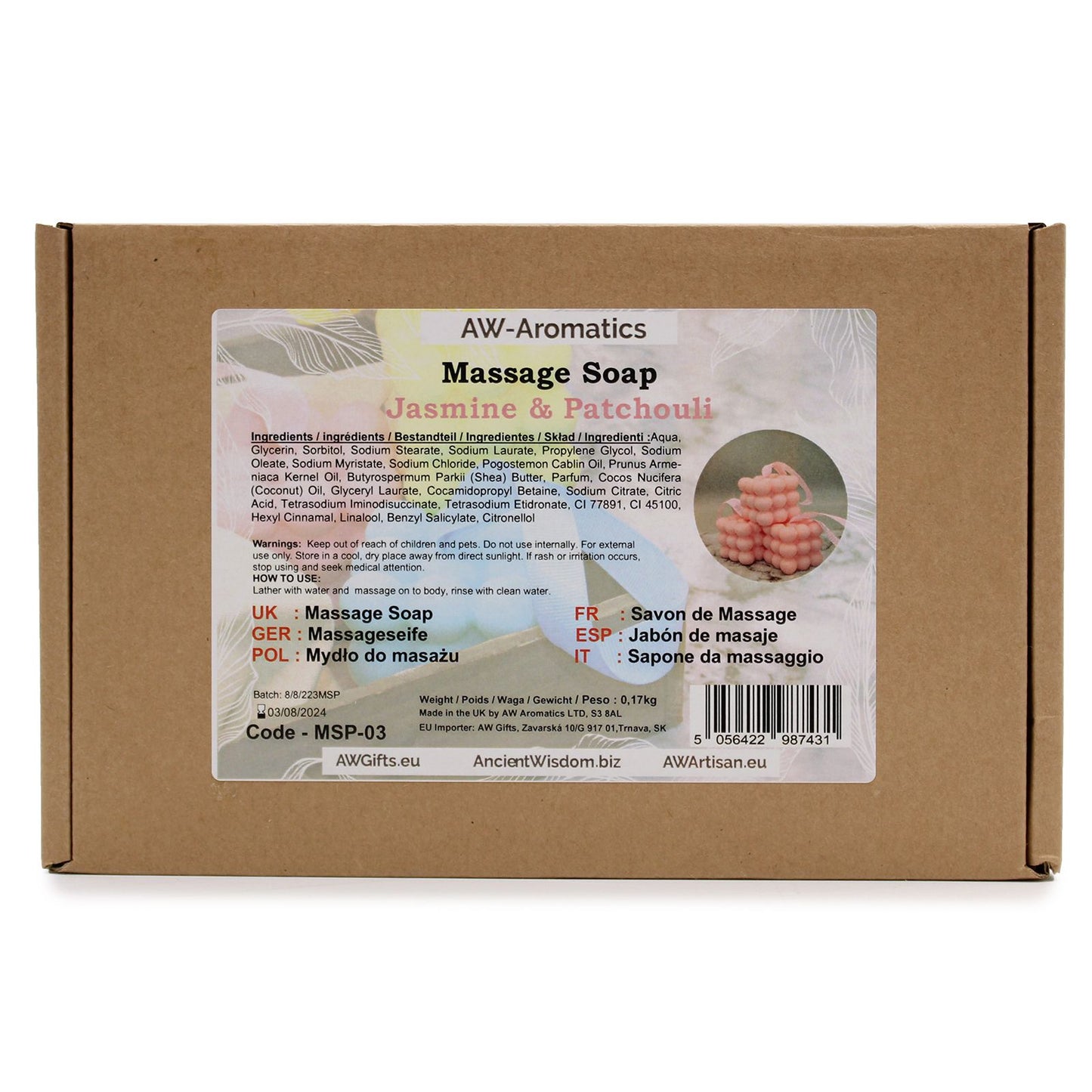 Massage Seifen Jasmin und Patchouli