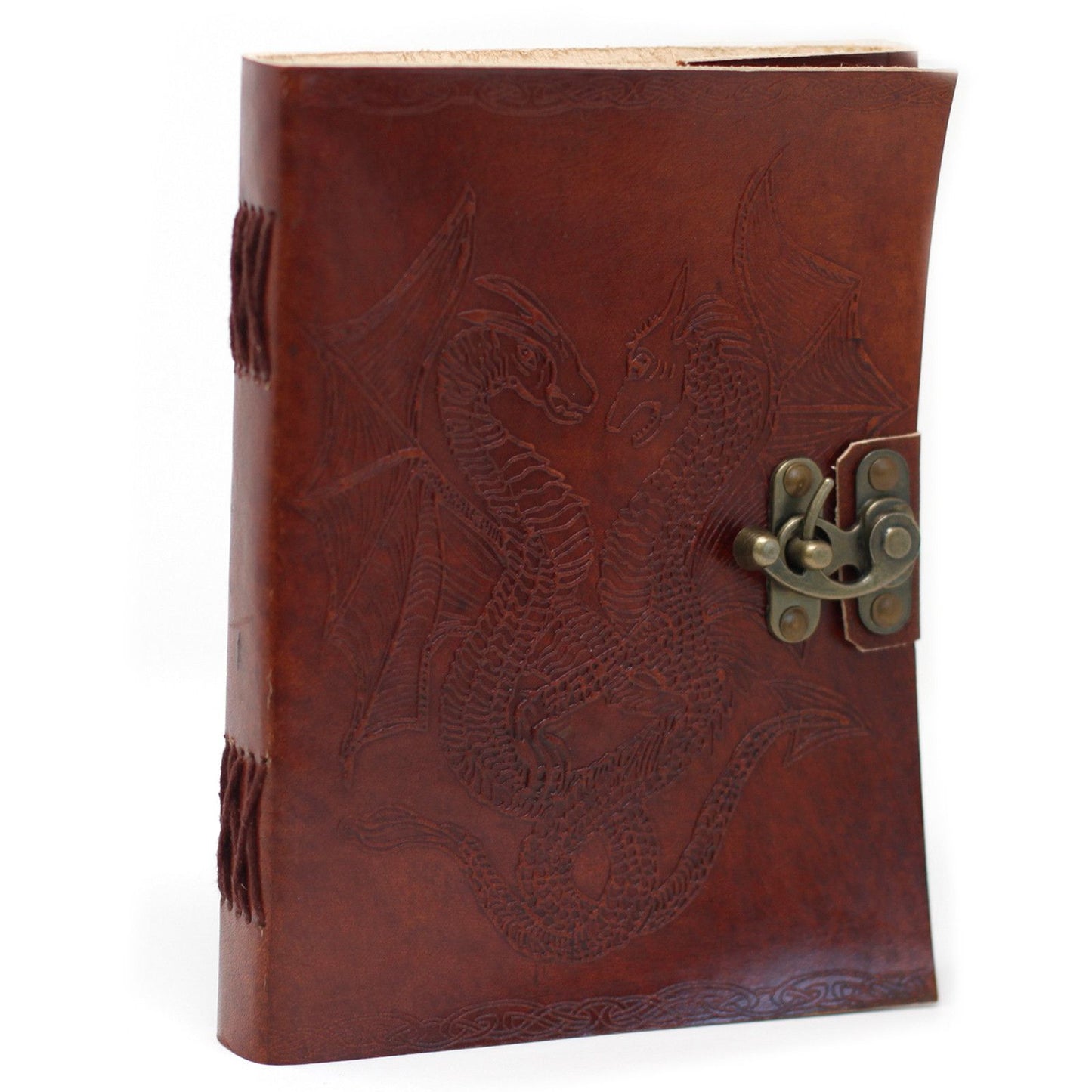 Leder Drachen Notizbuch 20x15 cm Handgemacht Mit Lederumschlag