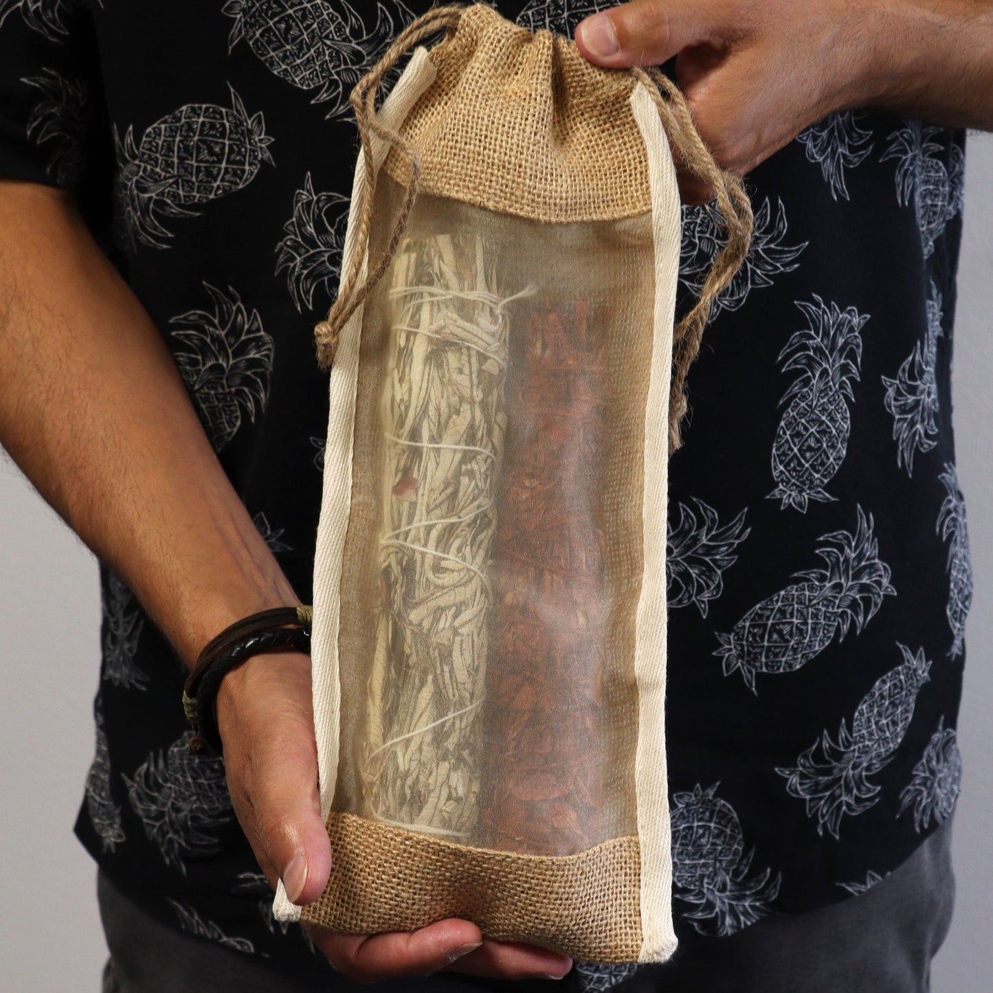 Langer Gewaschener Jutebeutel 35x15cm