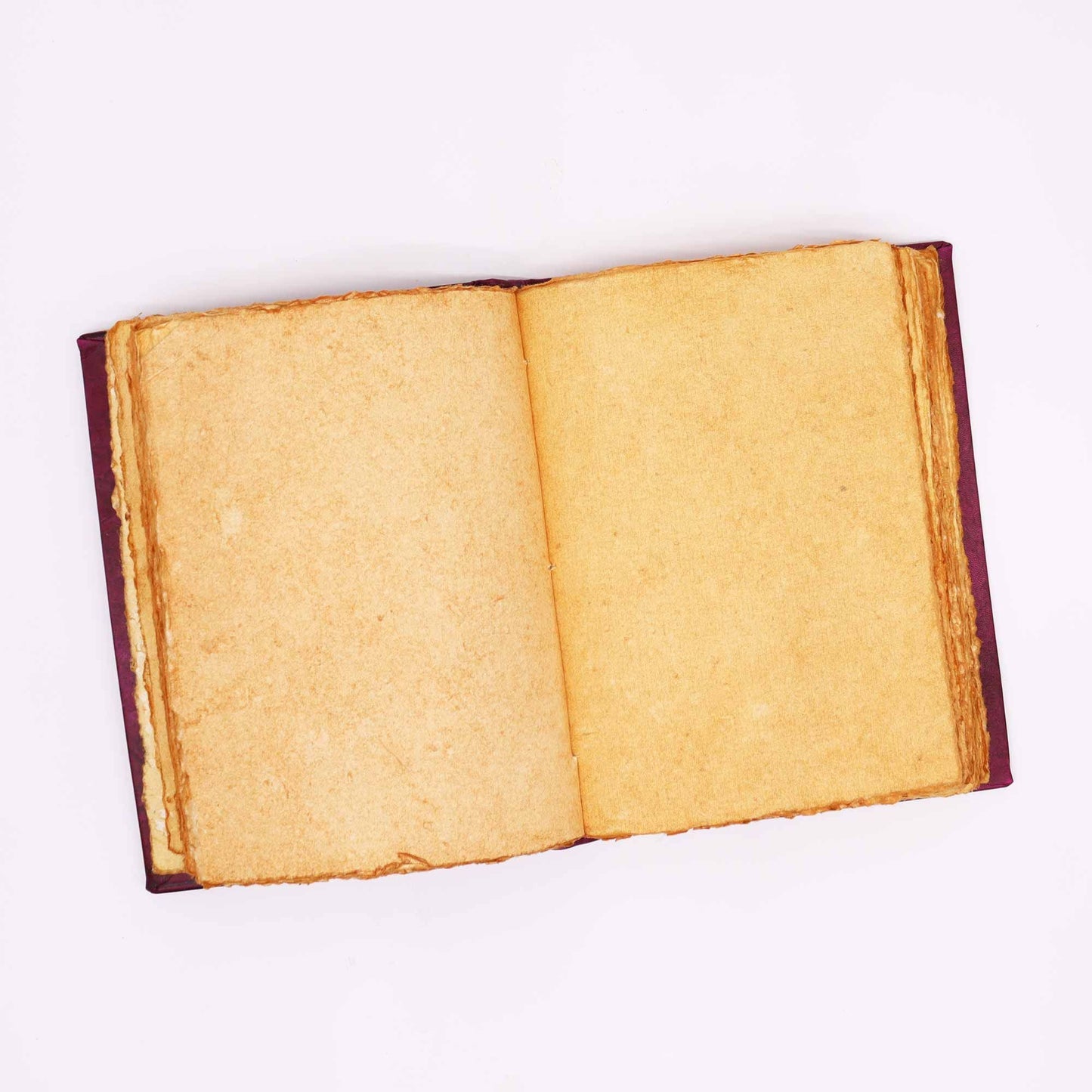 Robustes Rotes Tan Buch - Zink Hamsa Dekor - 200 Deckle Kanten Seiten - 26x18cm
