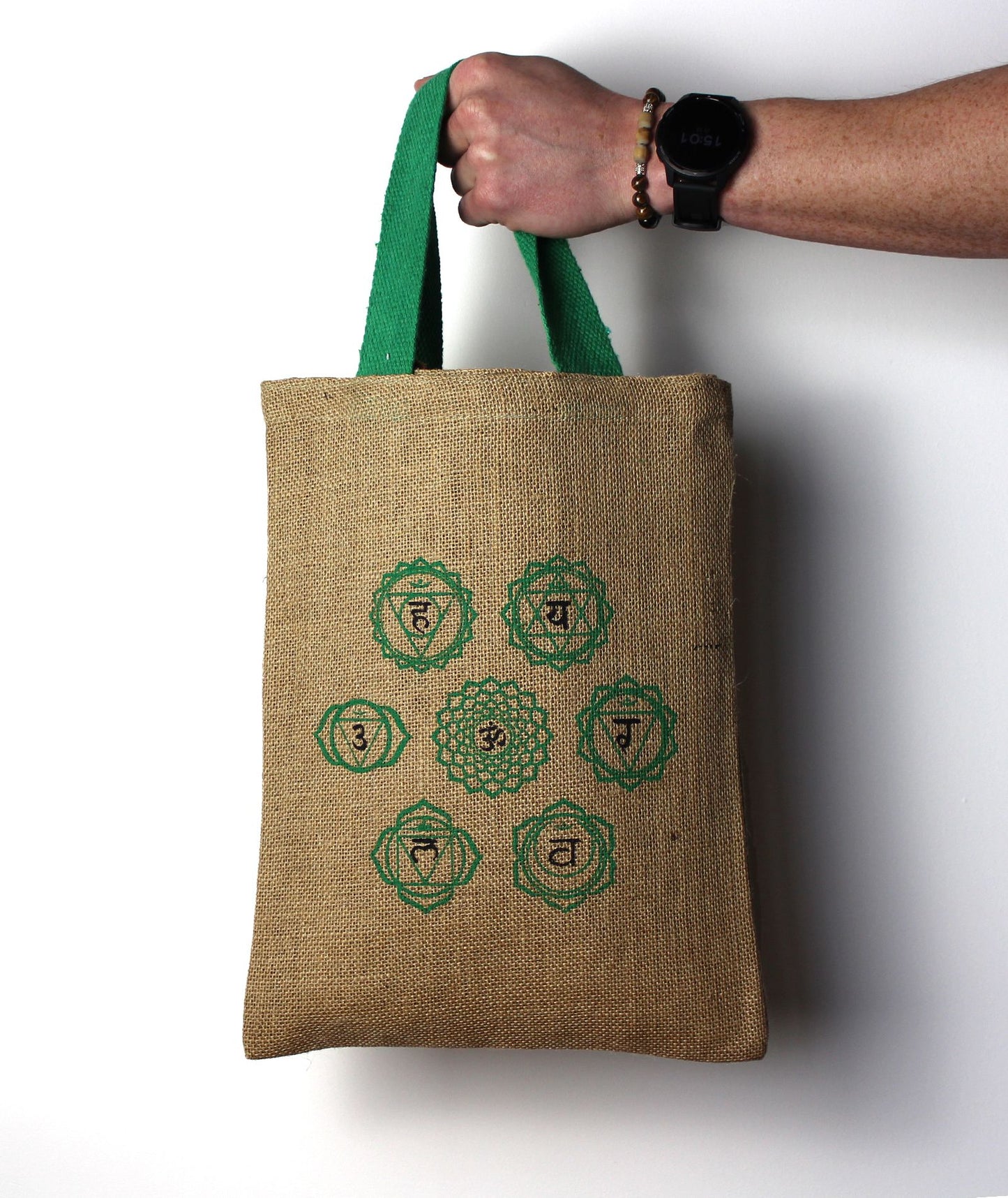 Jute Tragetasche mit Mystischen Designs Namaste