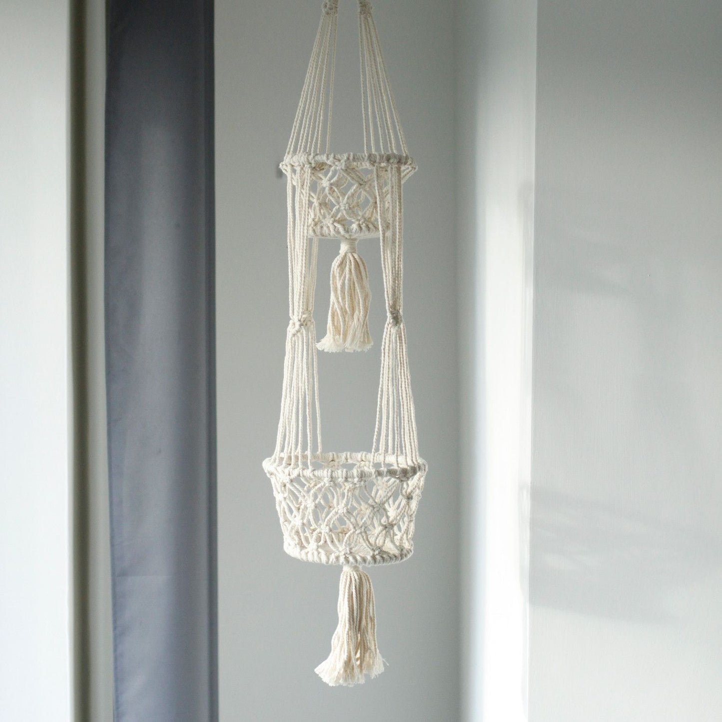 Makramee Blumentopf Halter Doppel Halter