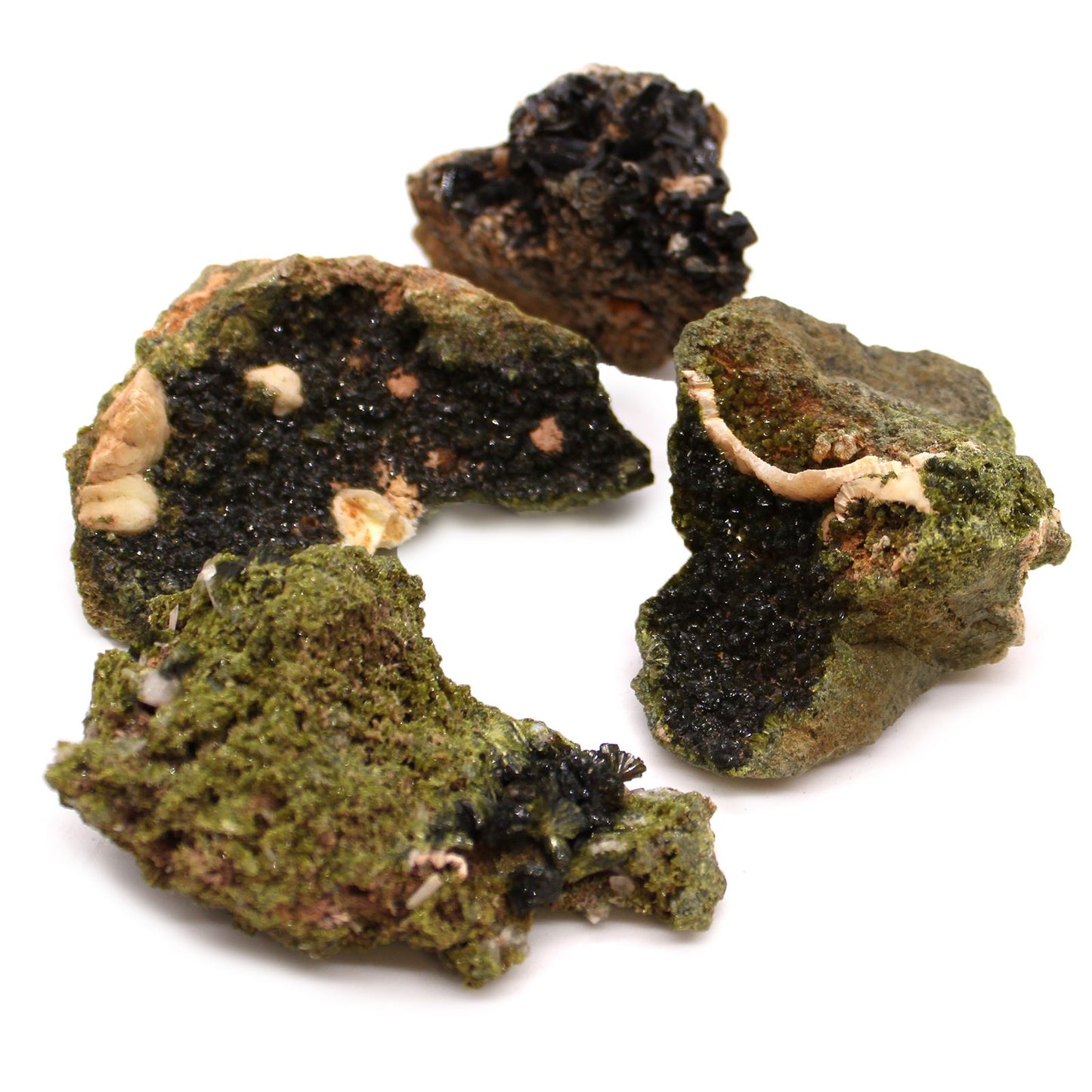 Epidot Mineralien Proben Ungefähr 10 Stück