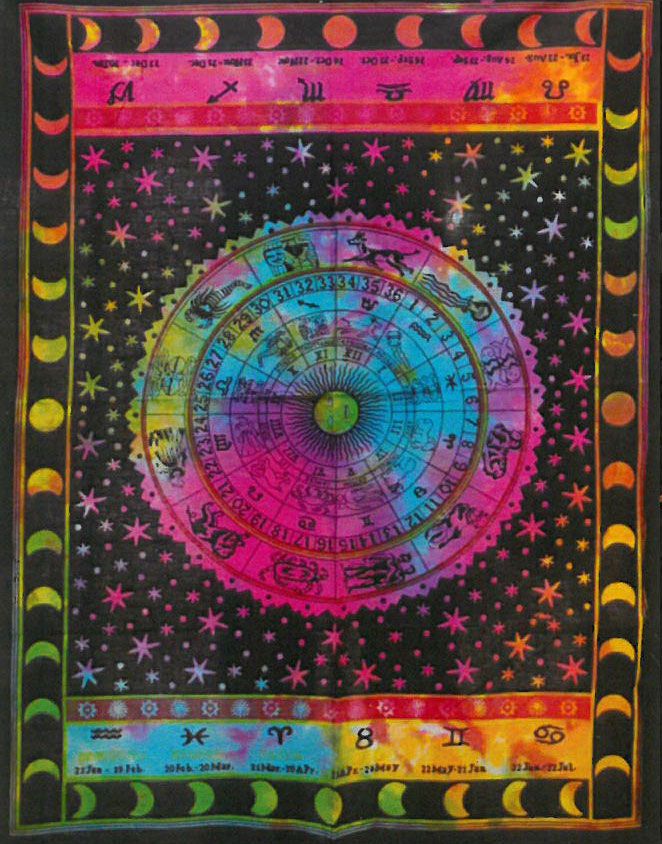 Baumwoll Wandkunst Zodiak Exotische Designs Mit Lebendigen Farben