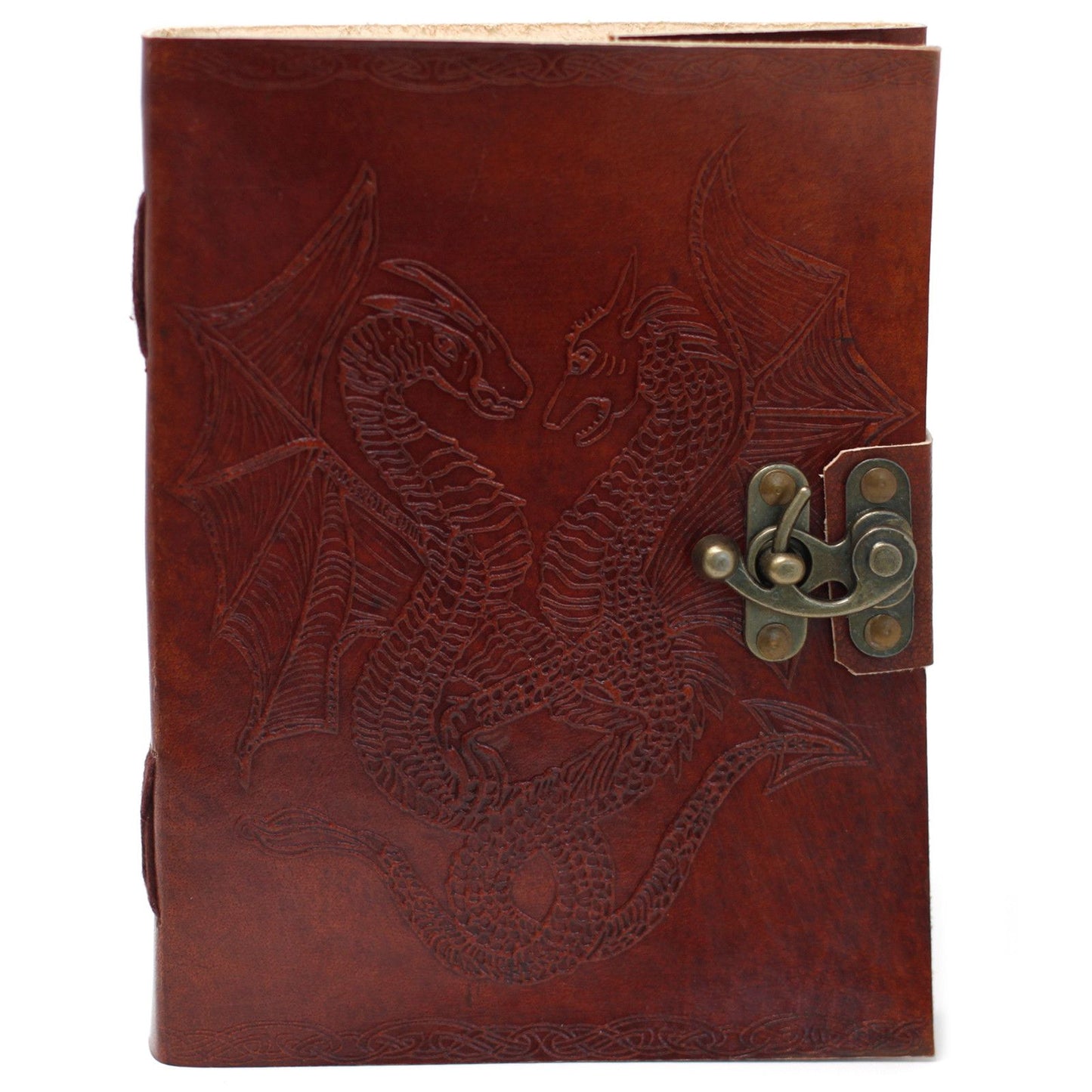 Leder Drachen Notizbuch 20x15 cm Handgemacht Mit Lederumschlag