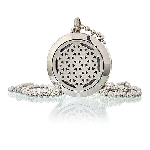 Aromatherapie Schmuck Halskette - Blume Des Lebens 25mm