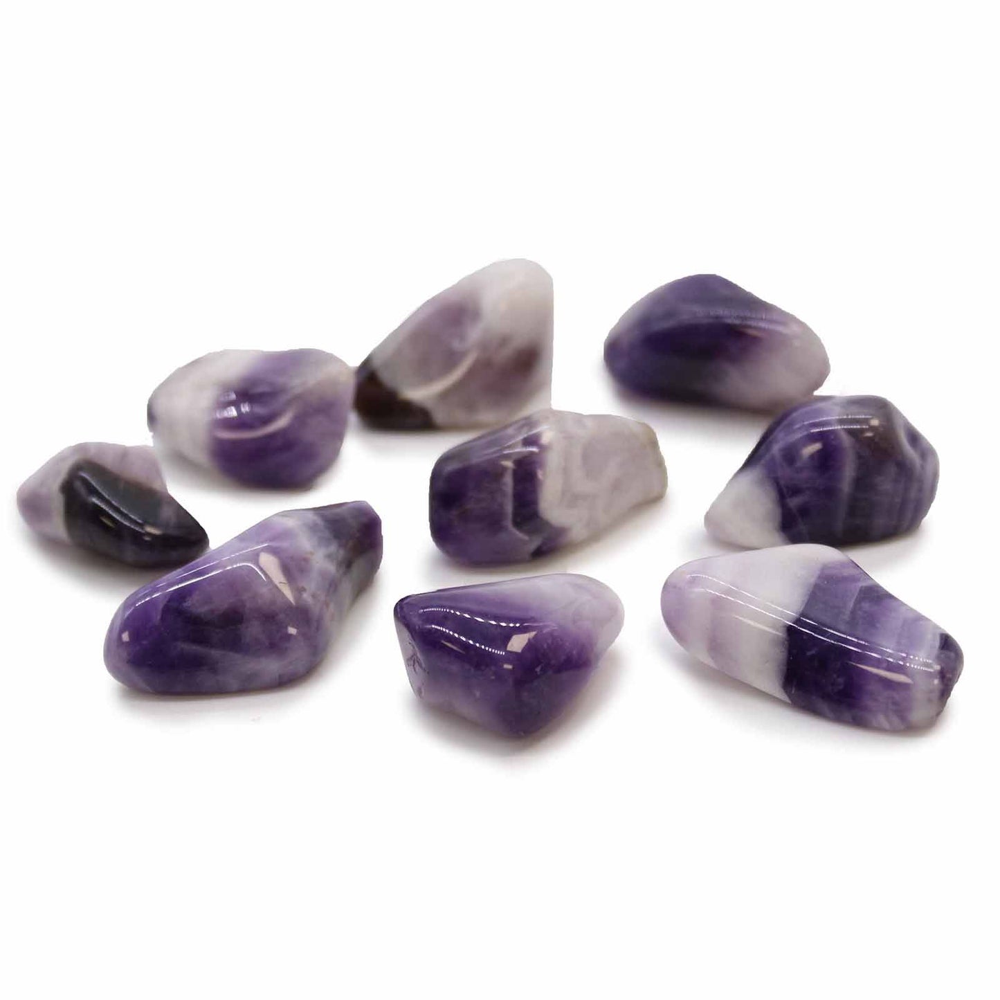 24er Pack Tumble Stein - Amethyst Gestreift L (A Qualität)
