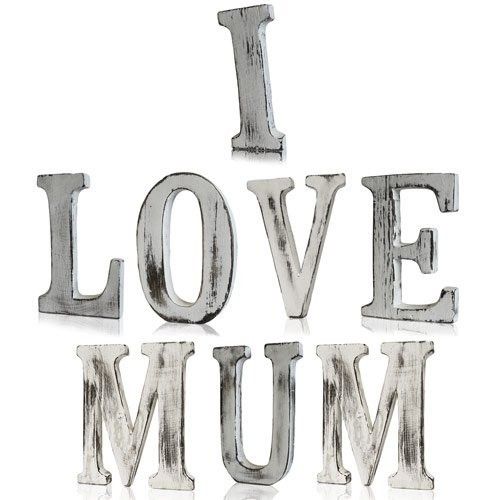 Shabby Chic Buchstaben - Ich Liebe Mama (8)