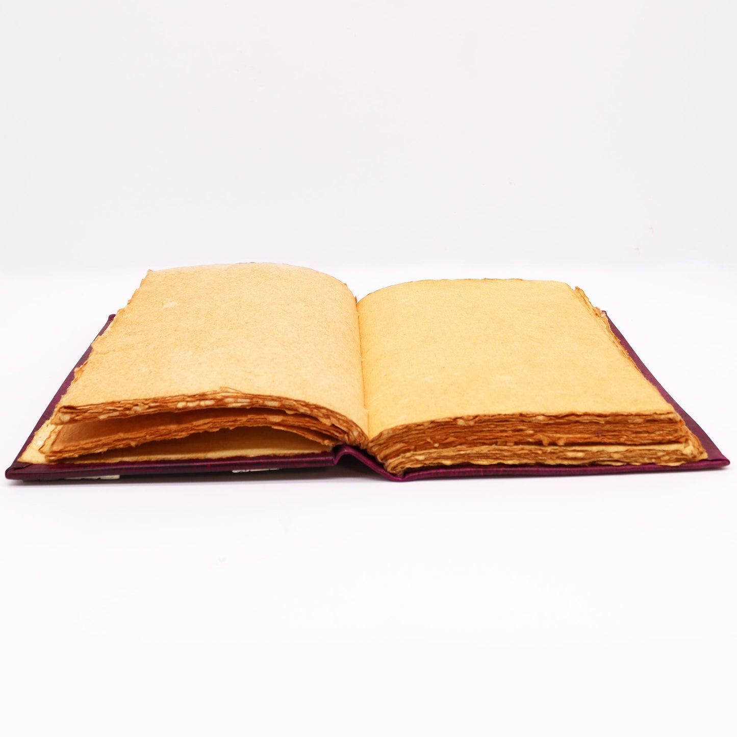 Robustes Rotes Tan Buch - Zink Hamsa Dekor - 200 Deckle Kanten Seiten - 26x18cm
