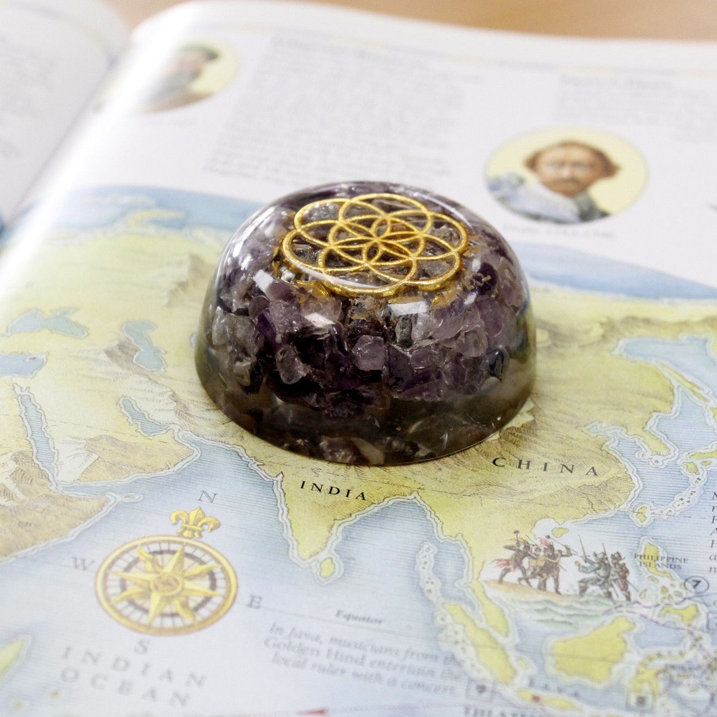 Orgonite Schreibtisch Power Packs Amethyst Kuppel