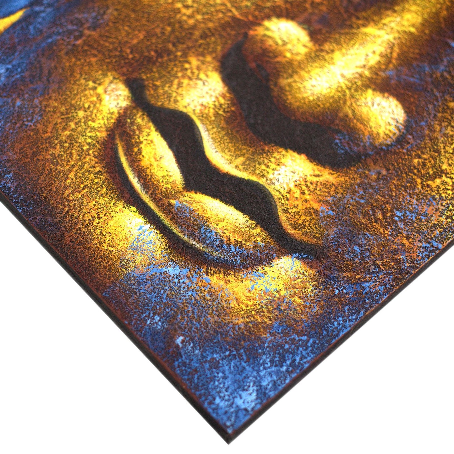 Buddha Gemälde Mit Goldenem Gesicht Und Lotusblume