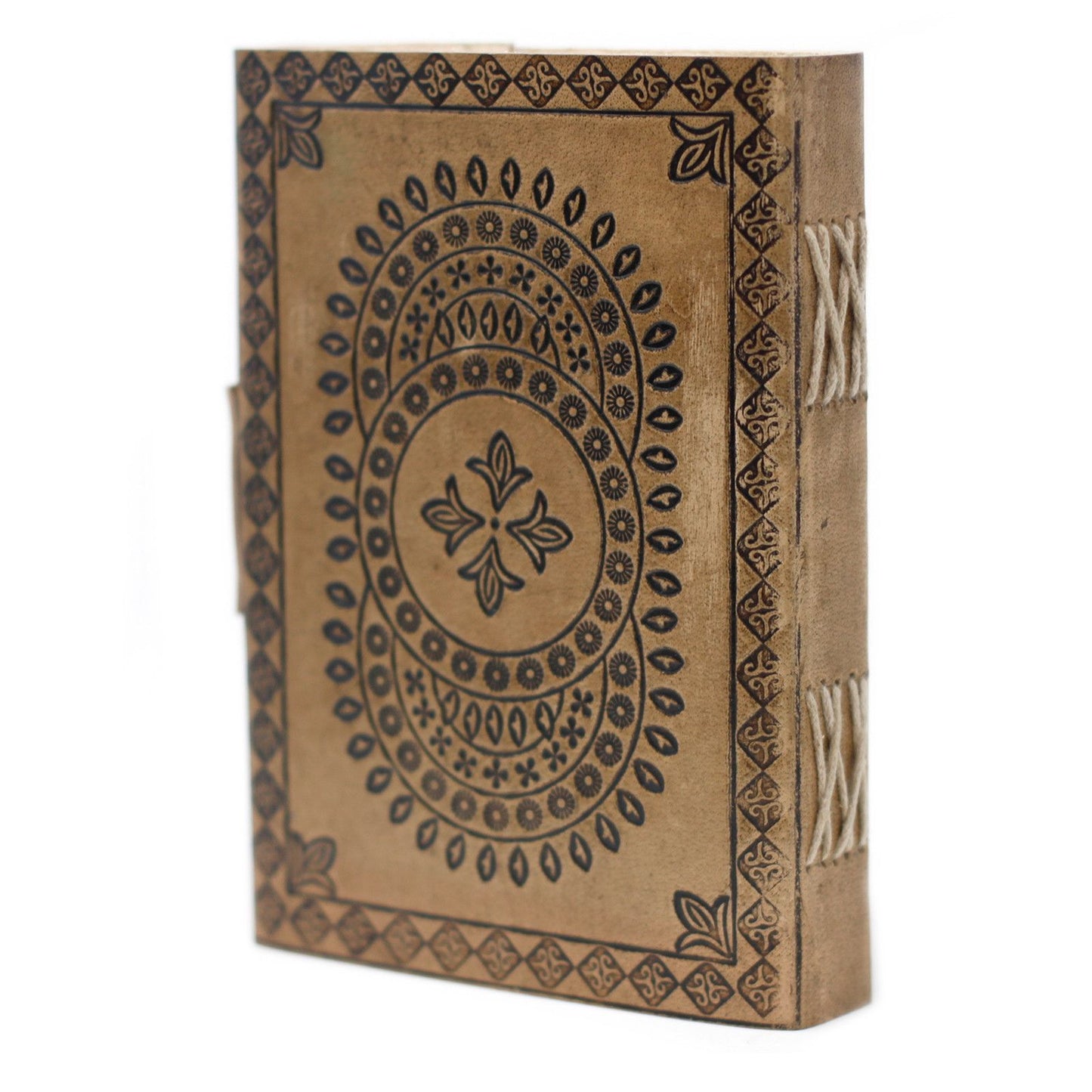 Leder Blau Mandala Notizbuch 18x13 cm Handgemacht Mit Schnalle
