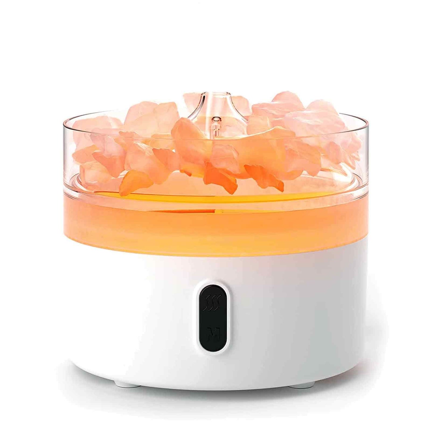 Himalaya Salz Aroma Diffuser Mit Nachttlicht USB-C Flammeneffekt Salz Inklusive
