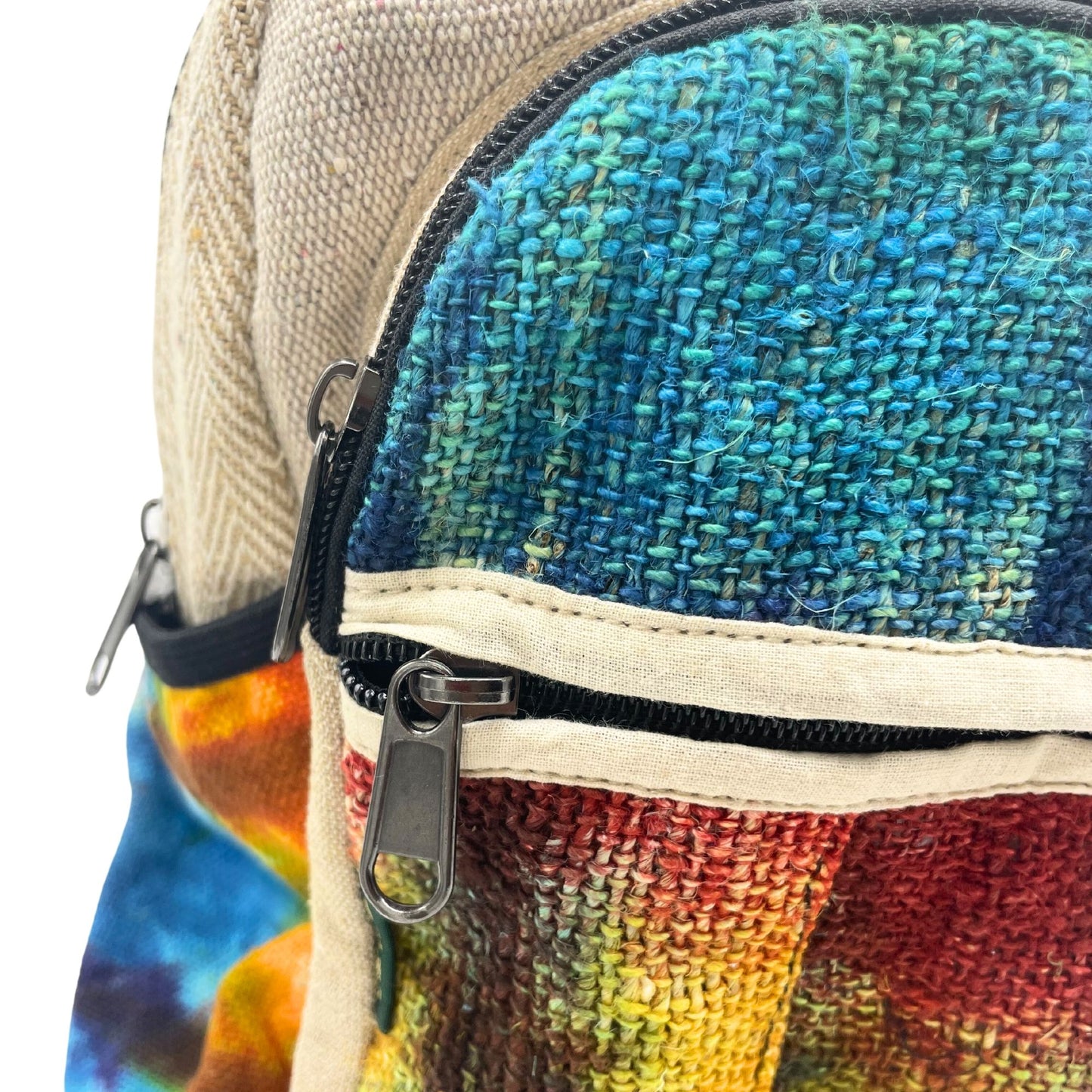 Batikkunst Hanf Mittelgroßer Rucksack Ohne Druck