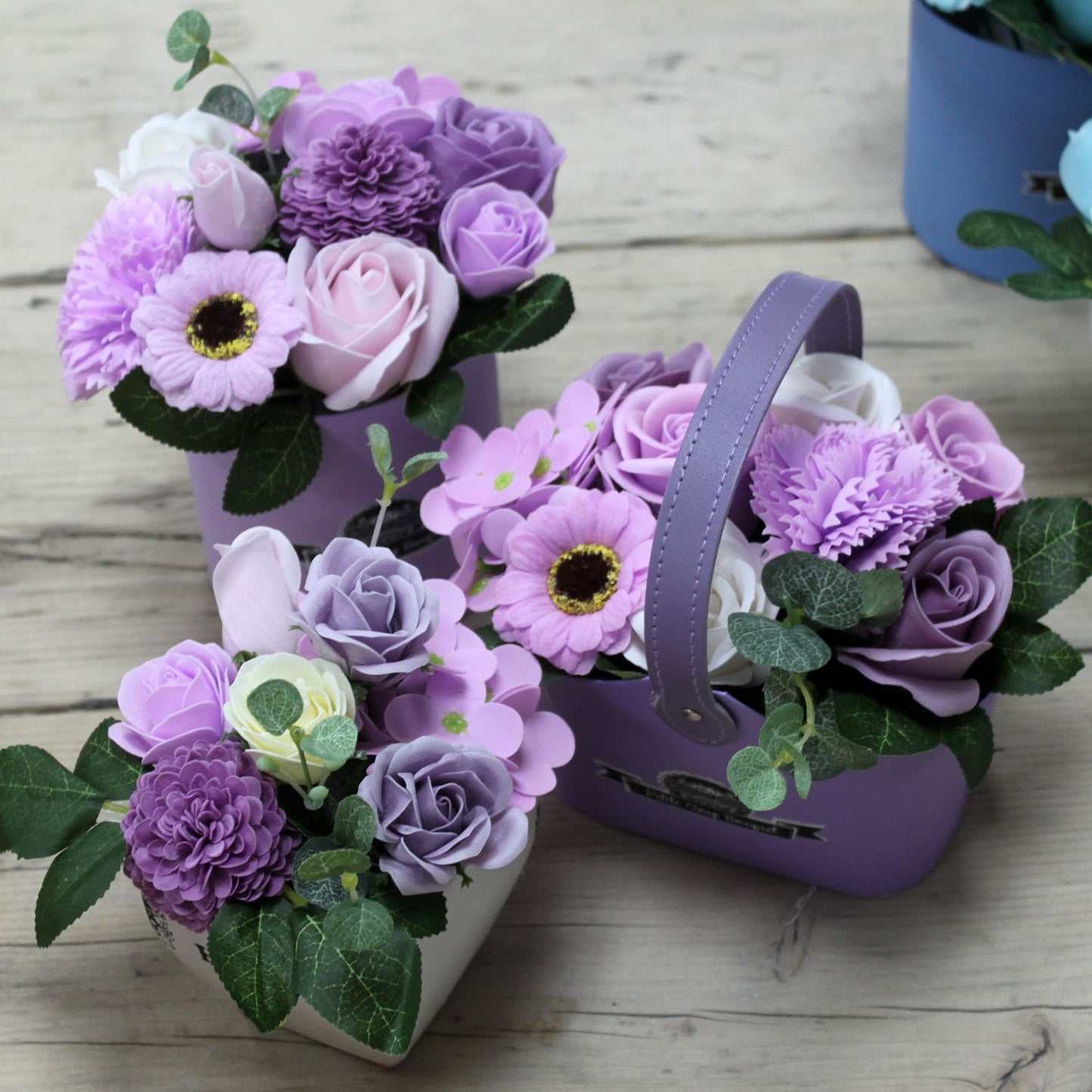 Bouquet Kleine Korb - Weicher Lavendel