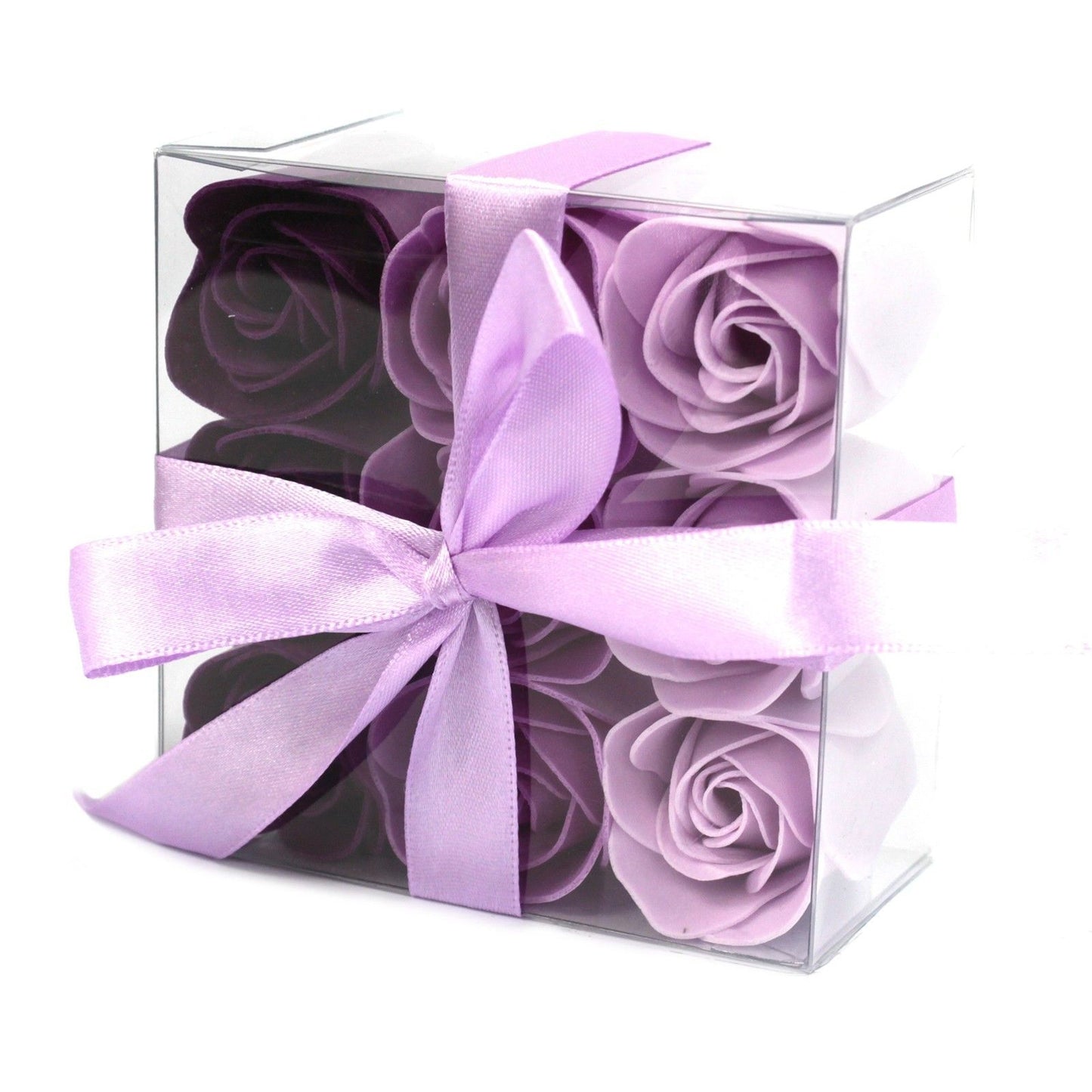 Set Mit 9 Seifenblumen - Lavendelrosen