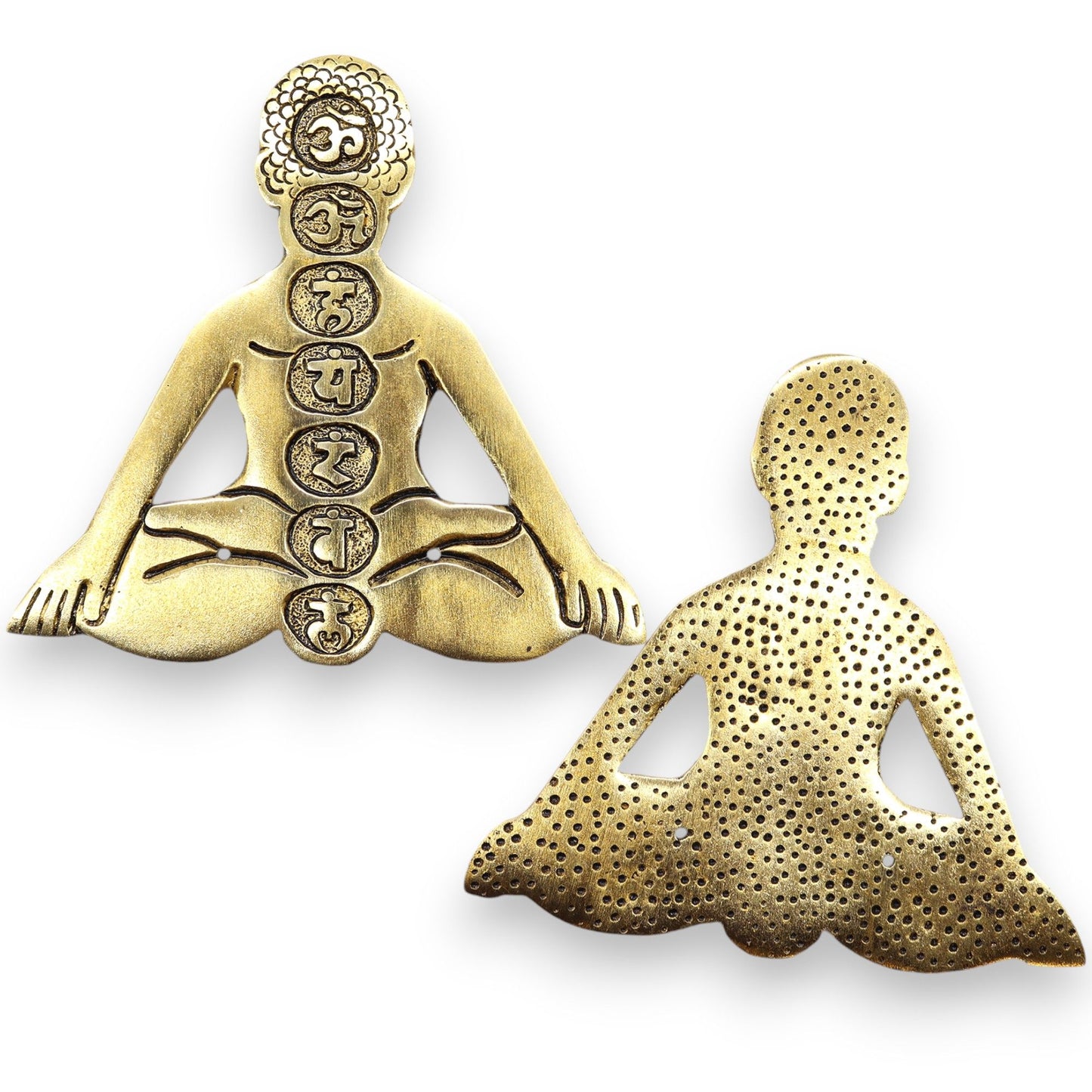 Goldene Aluminium Sieben Chakra Räucherstäbchen Halter 12x12cm
