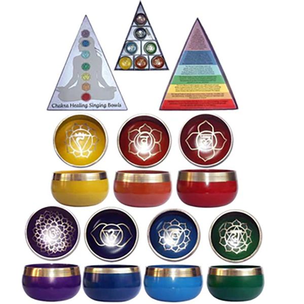 Chakra Pyramiden Gesangsschalen Geschenkset