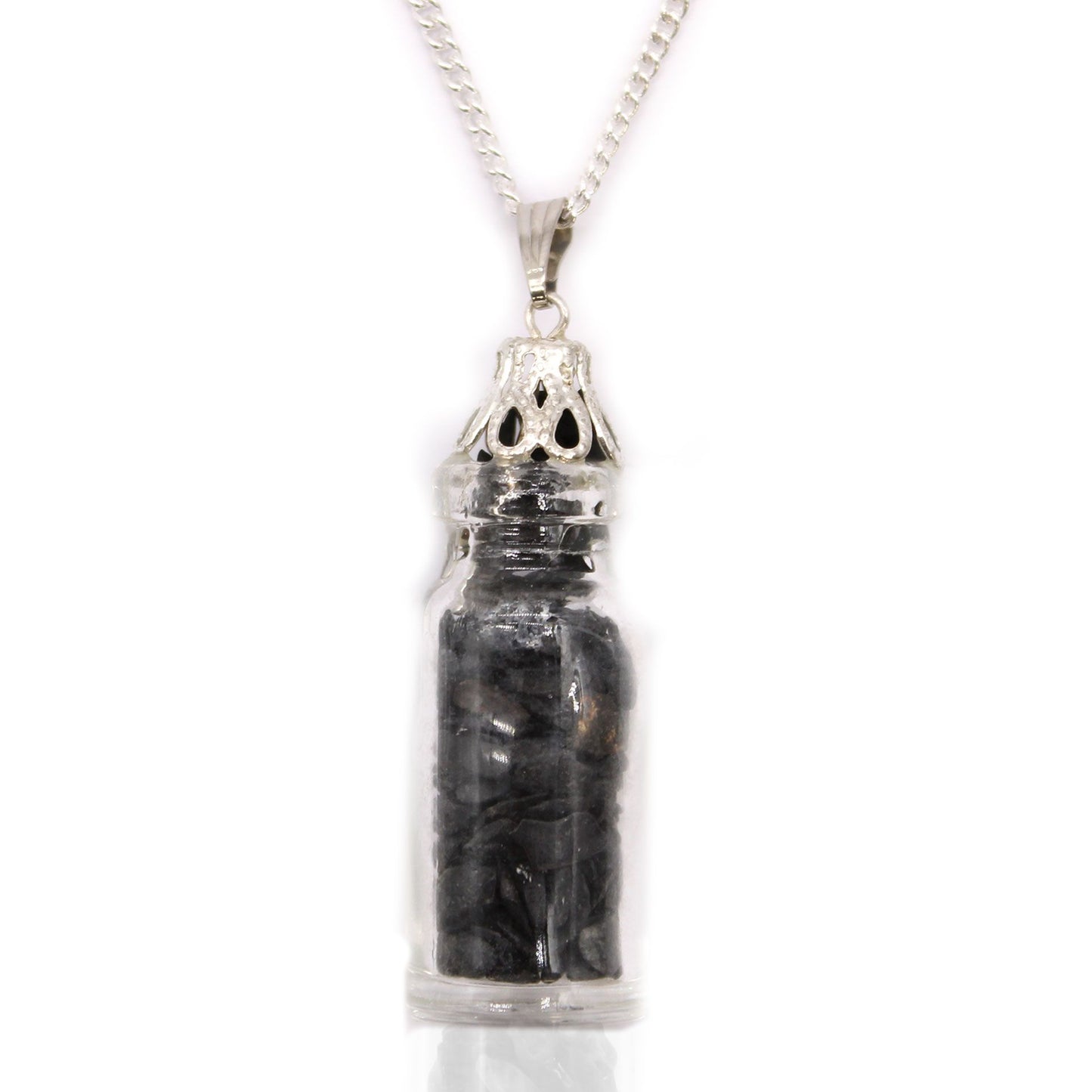Halskette Mit Eingeschlossenen Edelsteinen - Schwarzer Onyx