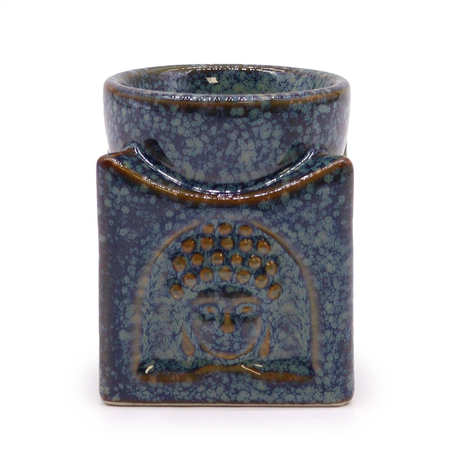 Quadratischer Buddha Brenner - Staubiges Blau