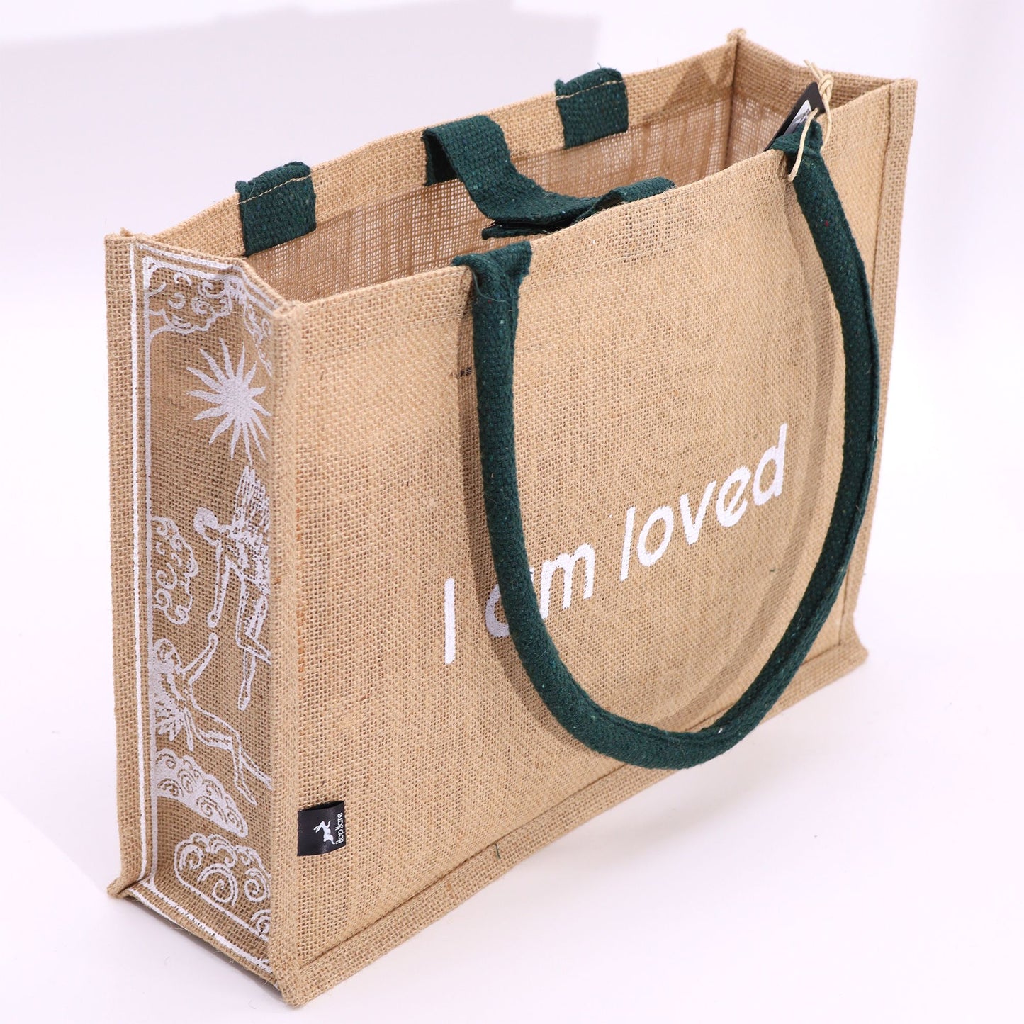 Hop Hare Jute Große Tasche - Ich Bin Geliebt