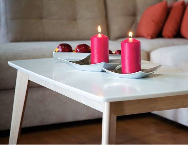 Set Mit Säulenkerzen 50mm 11h 16h 22h 33h Rot 4 Stück