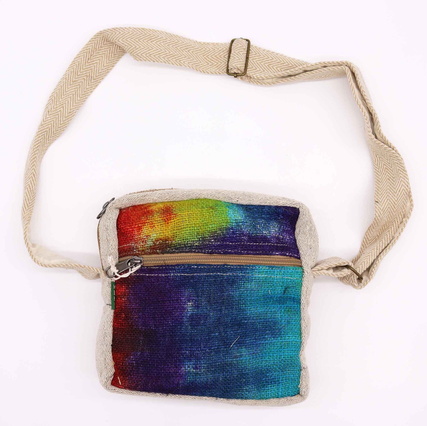 Tiedye Hanf Messenger Tasche Mit Reißverschluss