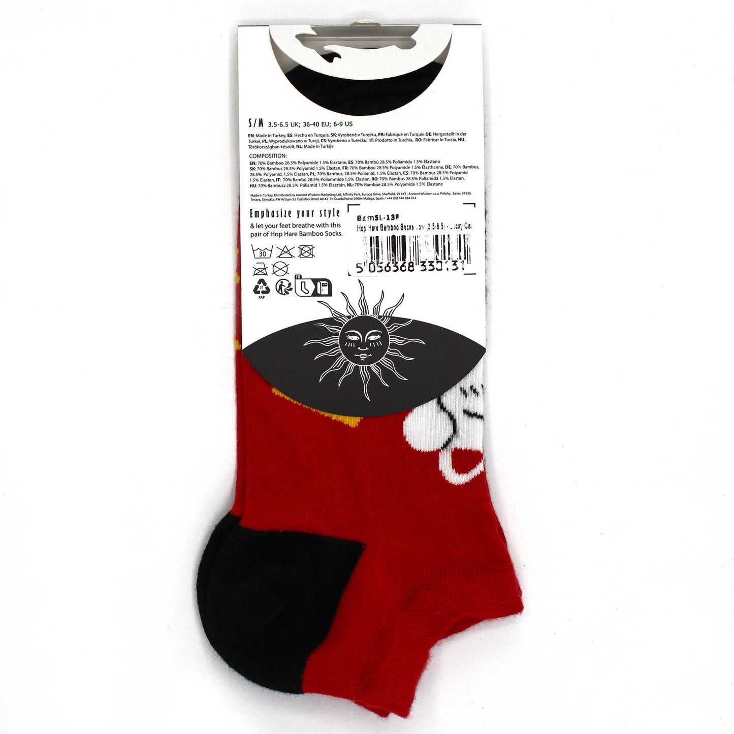Ml Hop Hare Bambus Socken Niedrig 41-46 Glückskatze