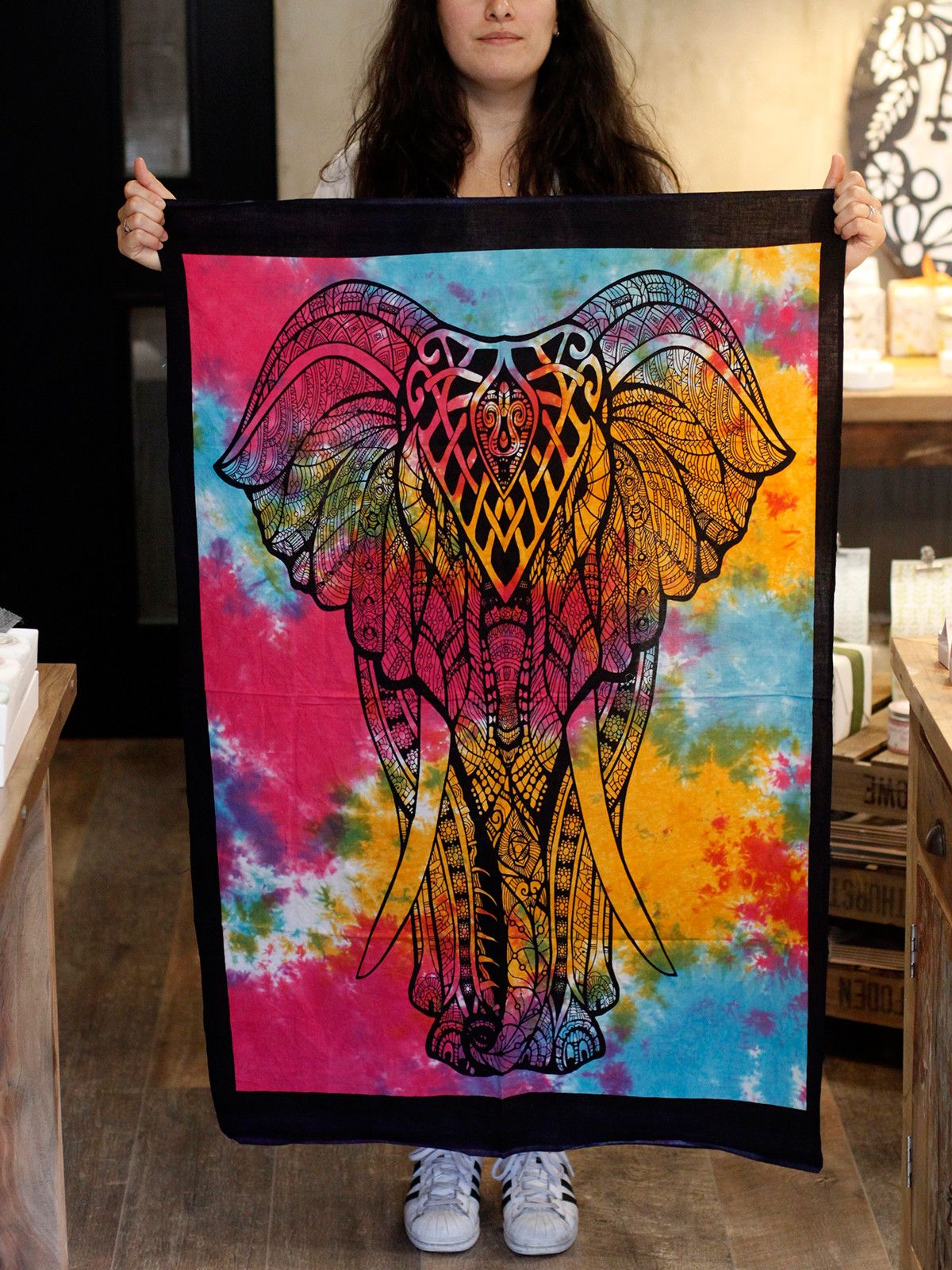 Baumwoll Wandkunst Elefanten Mandala