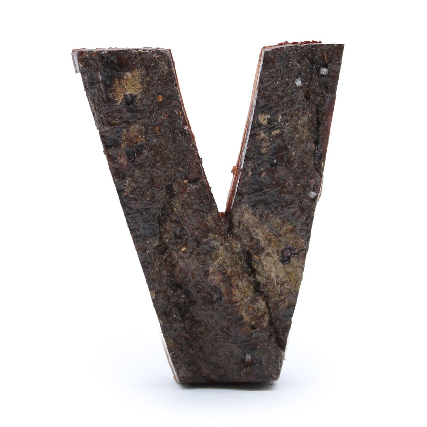 Rustikaler Baumrinde Buchstabe V 7cm