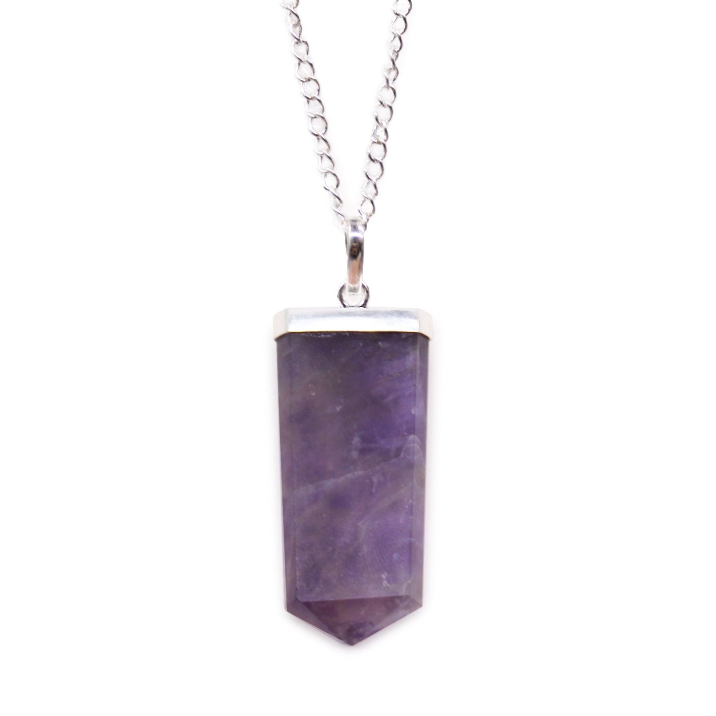 Edelstein Flach Bleistift Anhänger - Amethyst