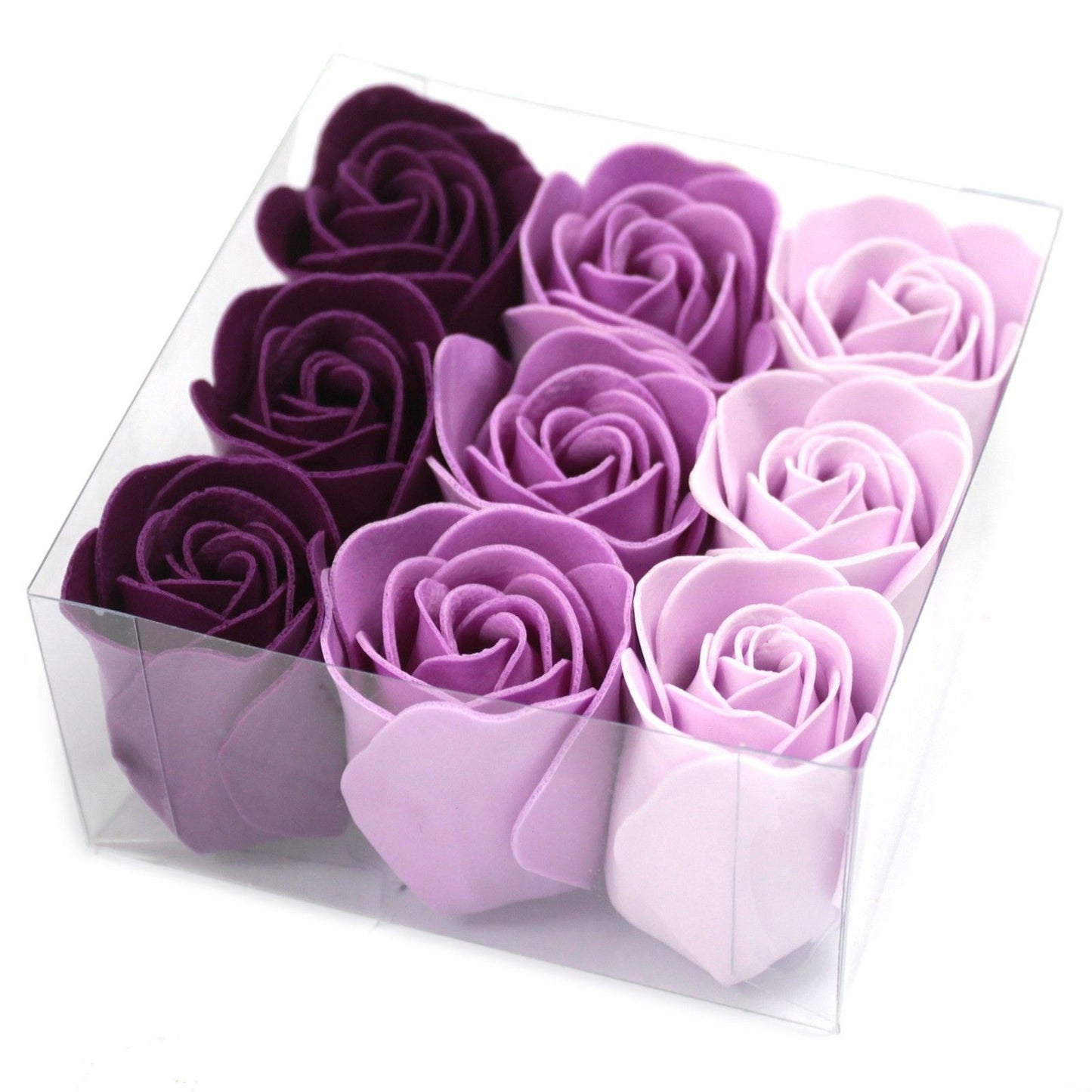 Set Mit 9 Seifenblumen - Lavendelrosen
