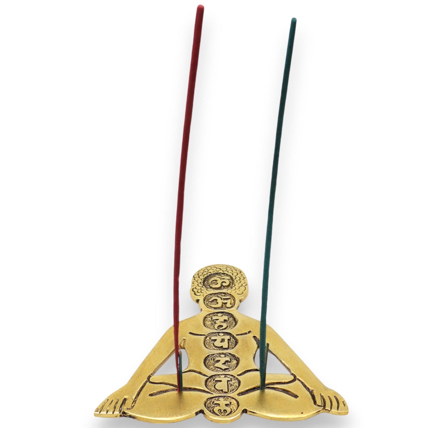 Goldene Aluminium Sieben Chakra Räucherstäbchen Halter 12x12cm