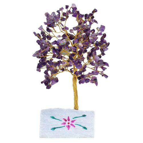 Amethyst Edelsteinbaum Mit 320 Steinen Handgemacht Auf Edelsteinbasis