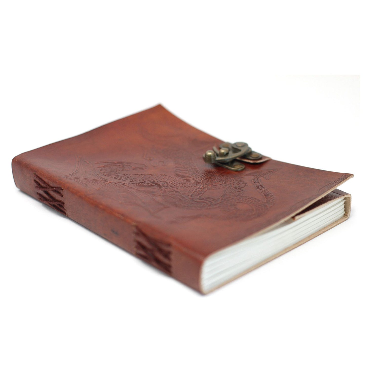 Leder Drachen Notizbuch 20x15 cm Handgemacht Mit Lederumschlag