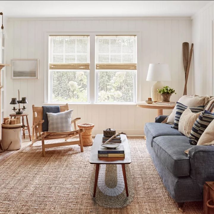 Oval Seegras Teppich Weiß und Tan Klassisch 60x120cm