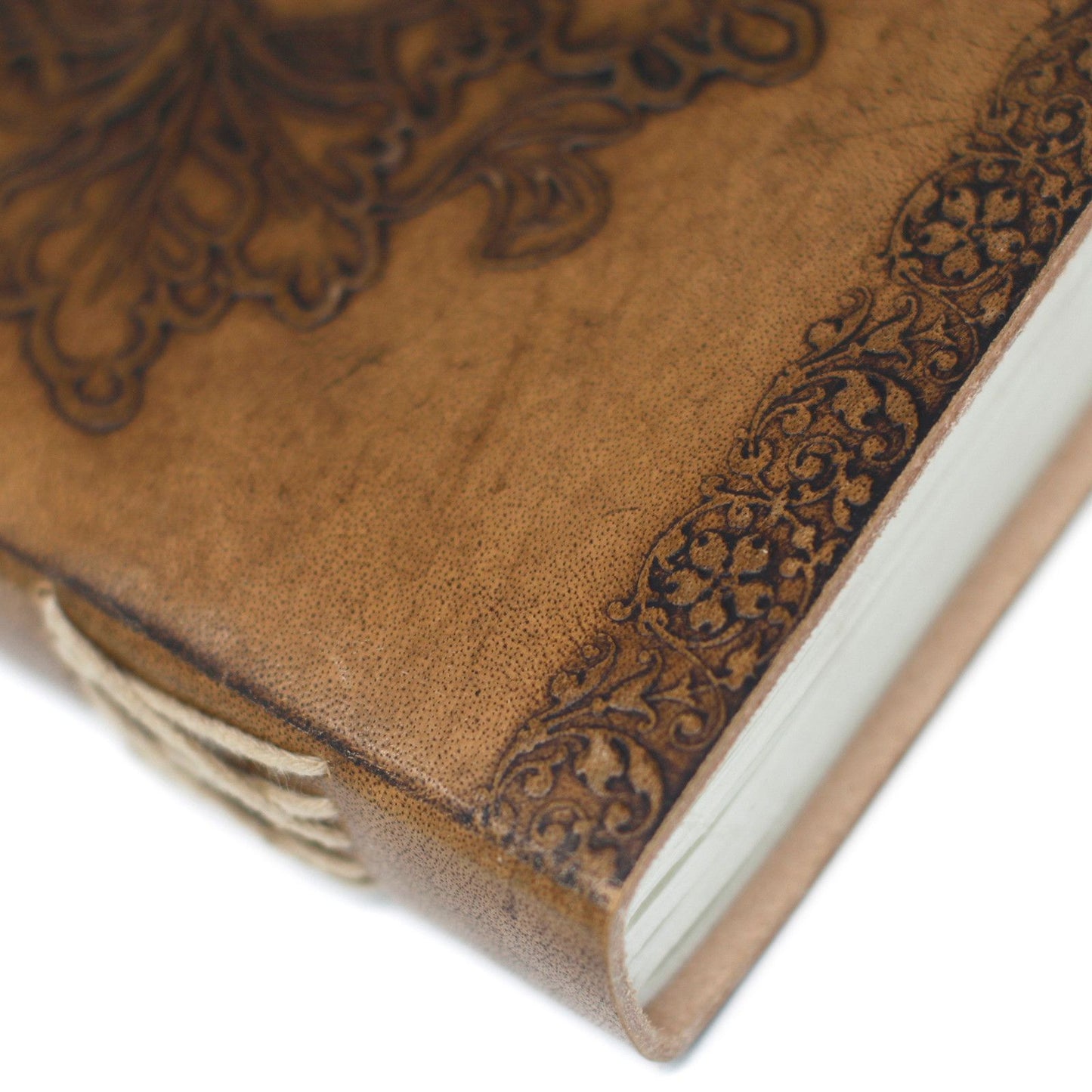 Leder Greenman Notizbuch 20x15 cm Handgemacht Mit Ledercover