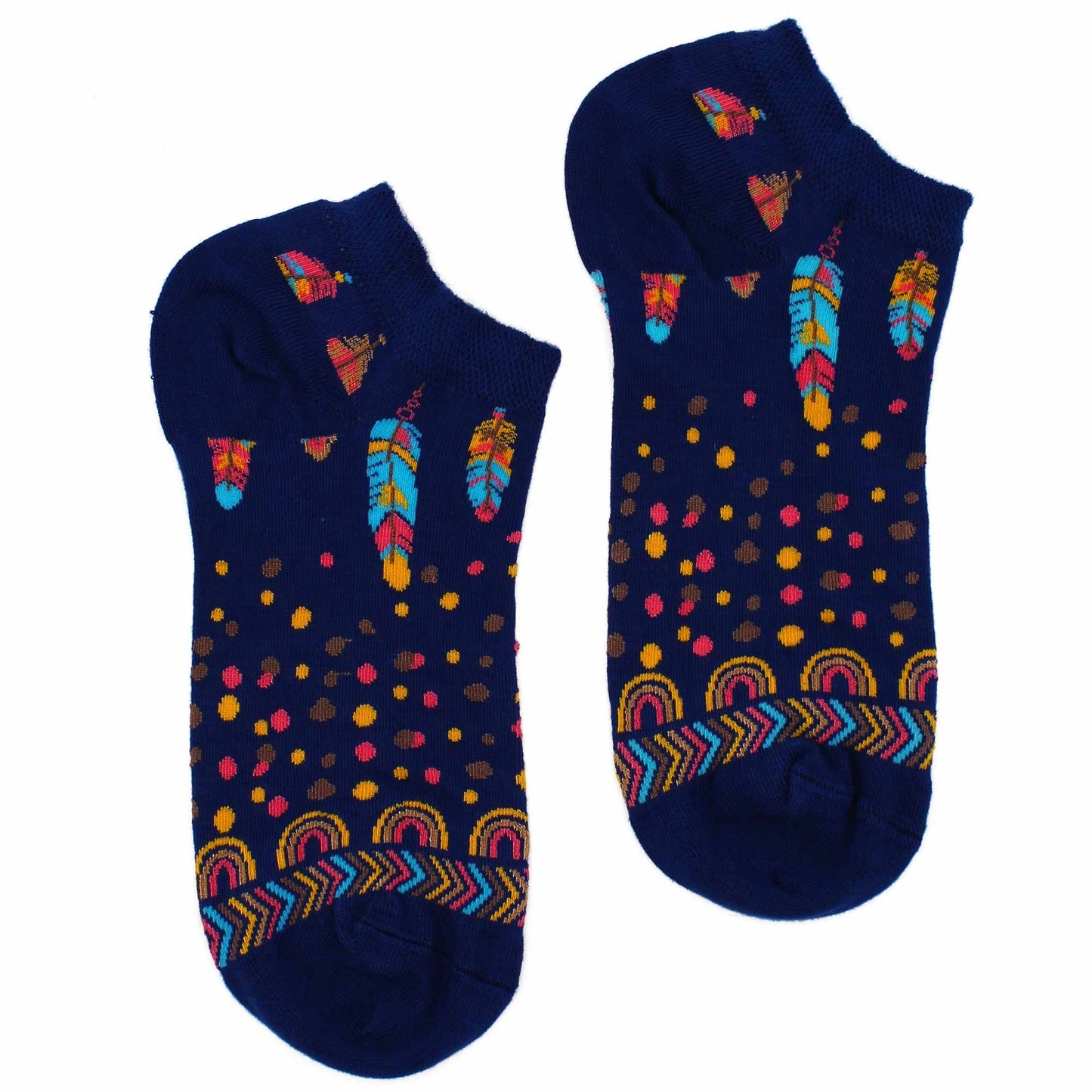 SM Hop Hare Bambus Socken Niedrig 36-40 Indische Federn