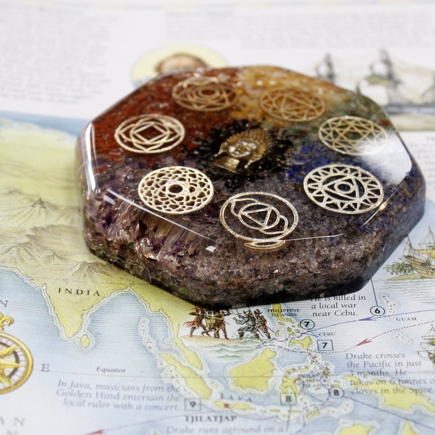 Orgonite Schreibtisch Power Packs Buddha Chakra Groß