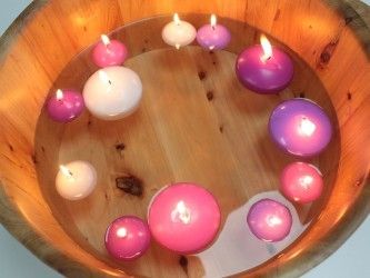 Große Schwimmkerzen Lavendel