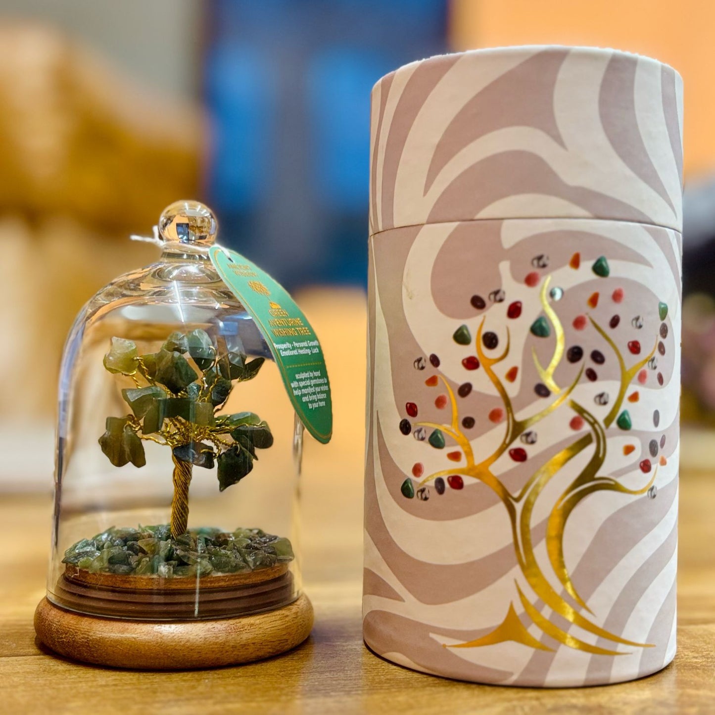 Edelstein Kuppel Garten - Grüner Aventurin - 30 Chipssteine