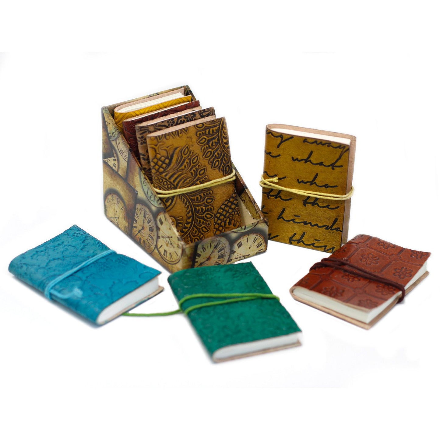 Mini Gemischtes Leder Notizbuch 10x7,5 cm 1 Stück