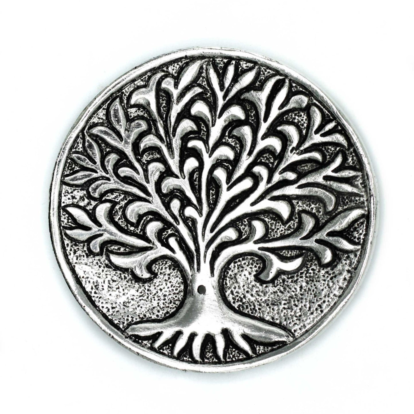 Polierter Aluminium Lebensbaum Räucherstäbchenhalter 10cm