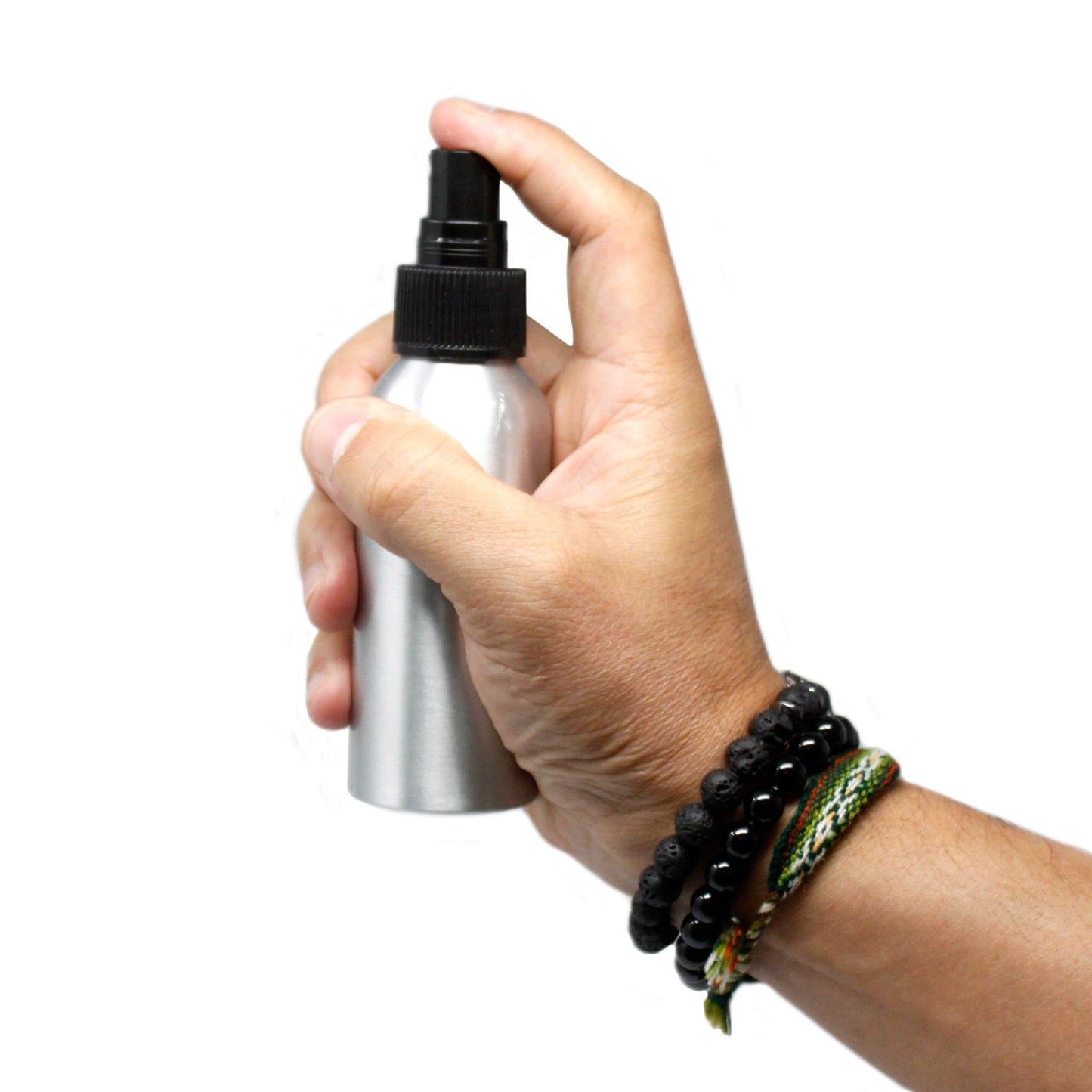 100ml Aluminiumflasche Mit Schwarzem Sprühkopf