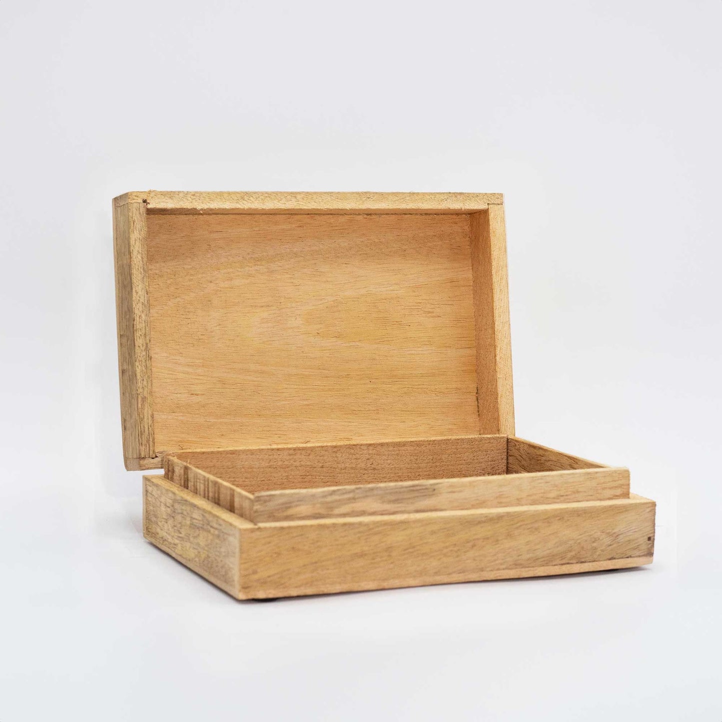 Med Square Box 17x10x4 2cm Buddha Gesicht Weißwäsche