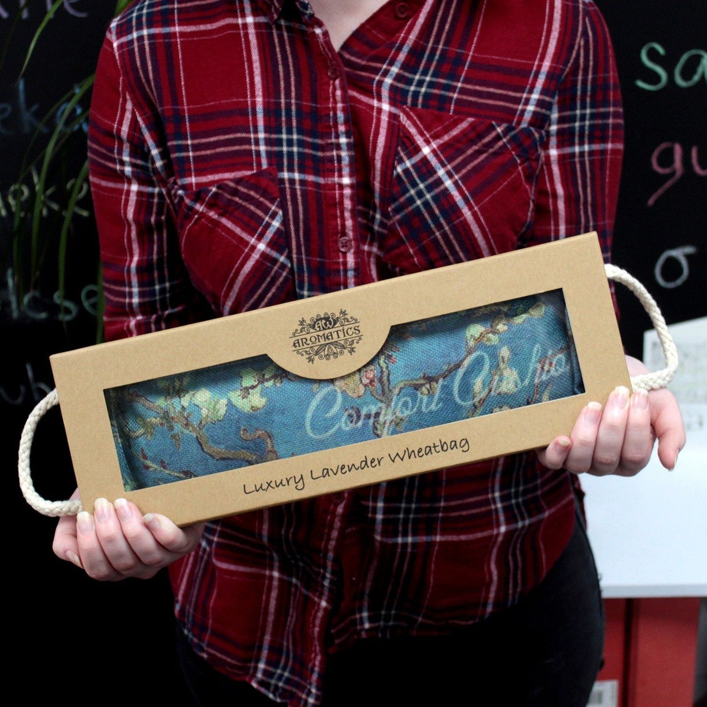Luxuriöses Lavendel Weizenkissen In Geschenkbox - Blossom