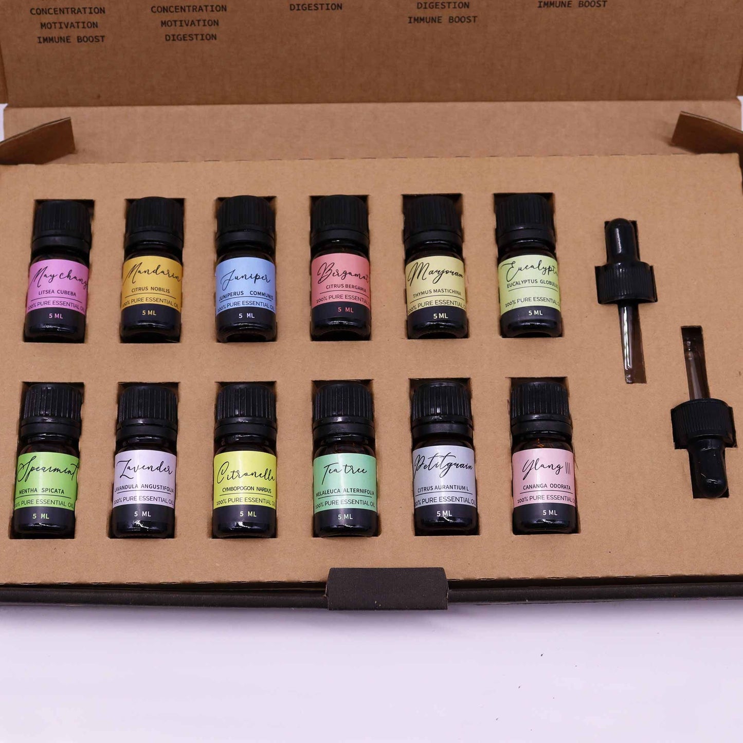 Aromatherapie Ätherisches Öl Set Frühling 12 Öle 5ml Vegan Handgemacht Cruelty Free