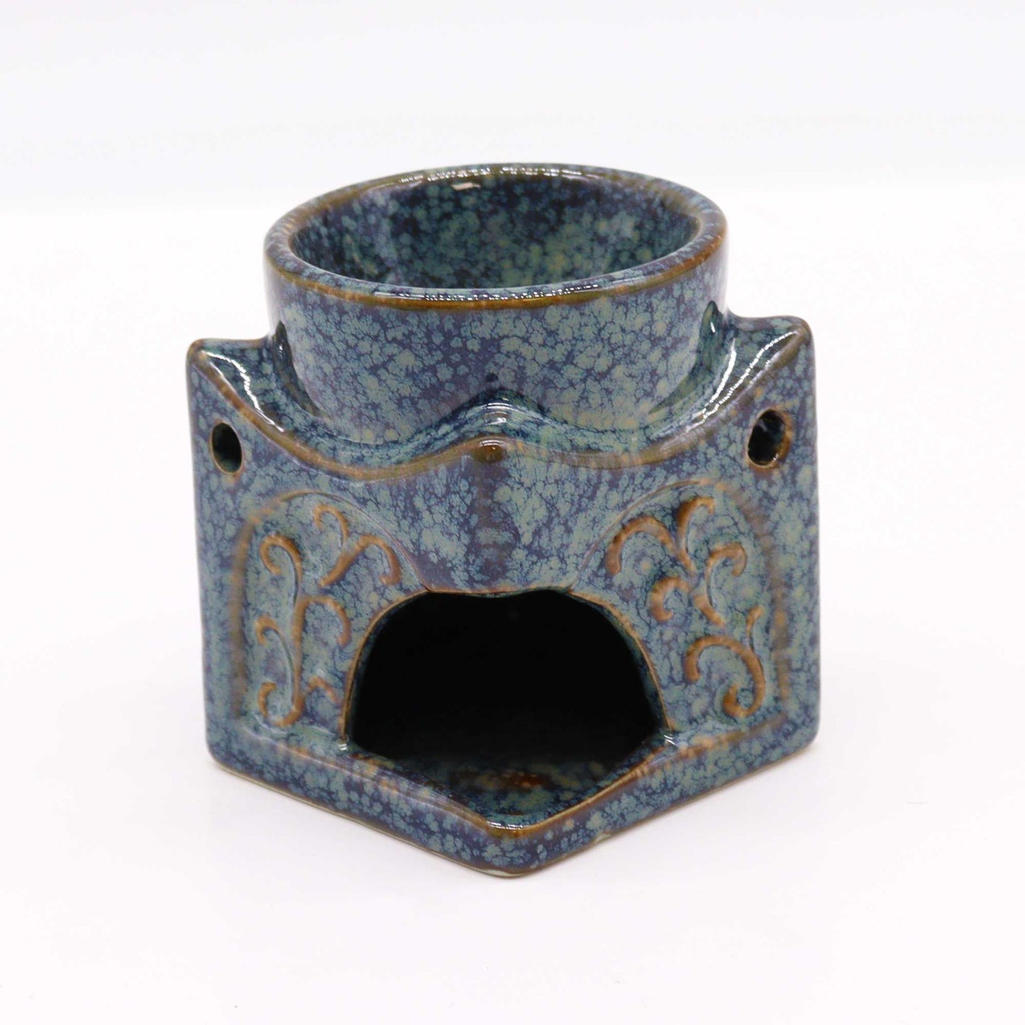 Quadratischer Buddha Brenner - Staubiges Blau