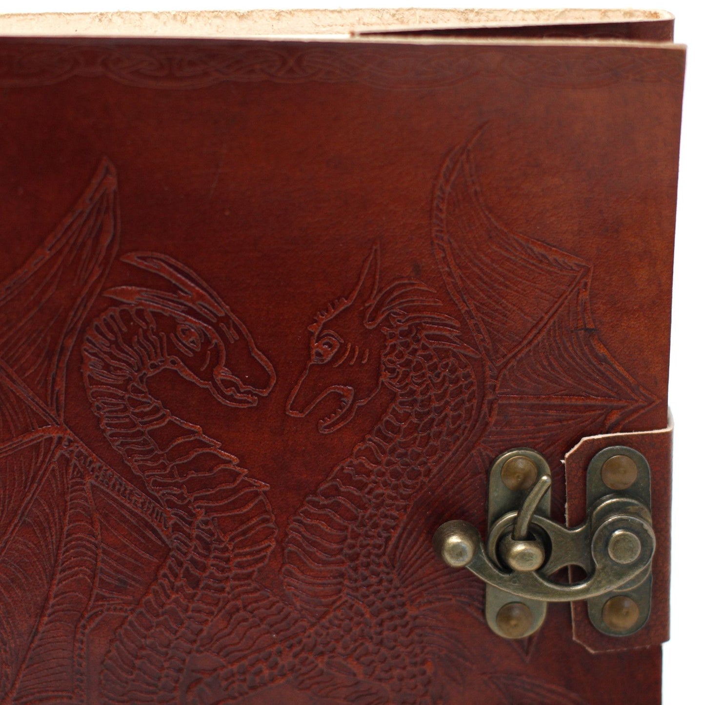 Leder Drachen Notizbuch 20x15 cm Handgemacht Mit Lederumschlag