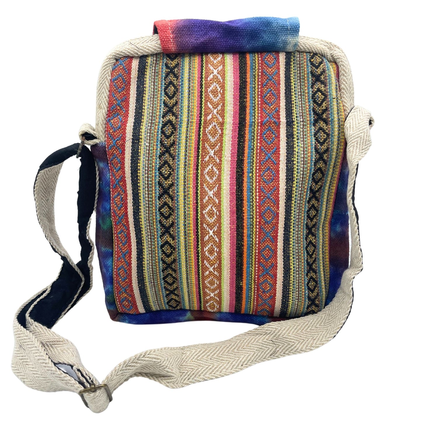 Tiedye Hanf Messenger Tasche Mit 2 Reißverschlüssen